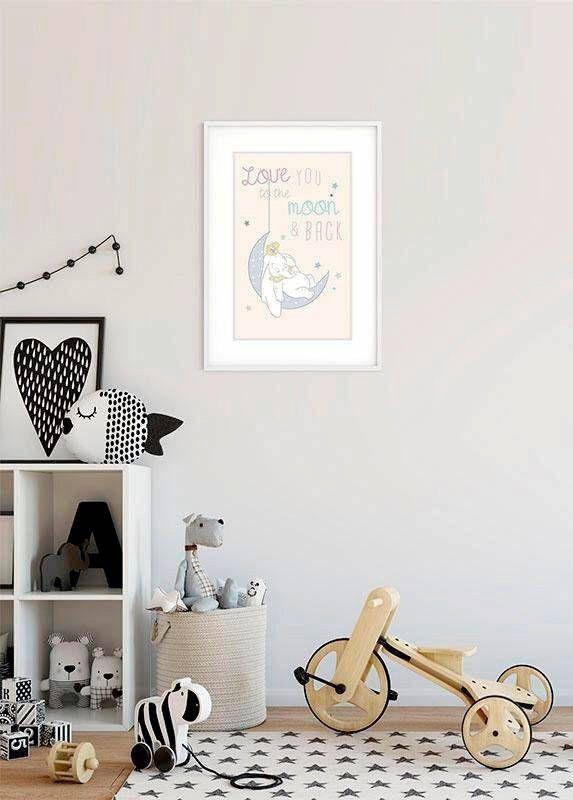 Komar Wanddecoratie Dumbo Moon Wanddecoratie voor de kinderkamer zonder lijst