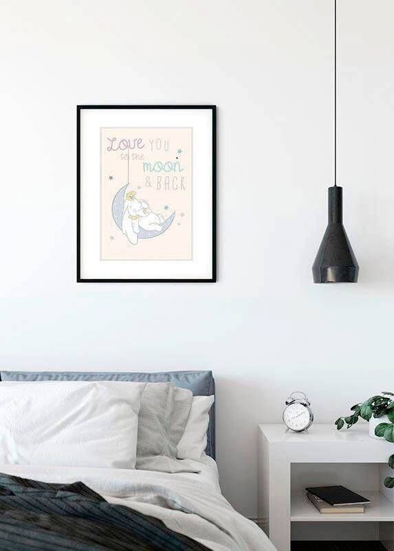 Komar Wanddecoratie Dumbo Moon Wanddecoratie voor de kinderkamer zonder lijst