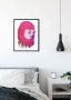 Komar Wanddecoratie Grid pink Wanddecoratie zonder lijst (1 stuk) - Thumbnail 3