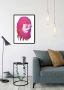 Komar Wanddecoratie Grid pink Wanddecoratie zonder lijst (1 stuk) - Thumbnail 4