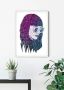 Komar Wanddecoratie Grid violet Wanddecoratie zonder lijst (1 stuk) - Thumbnail 2