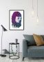 Komar Wanddecoratie Grid violet Wanddecoratie zonder lijst (1 stuk) - Thumbnail 4