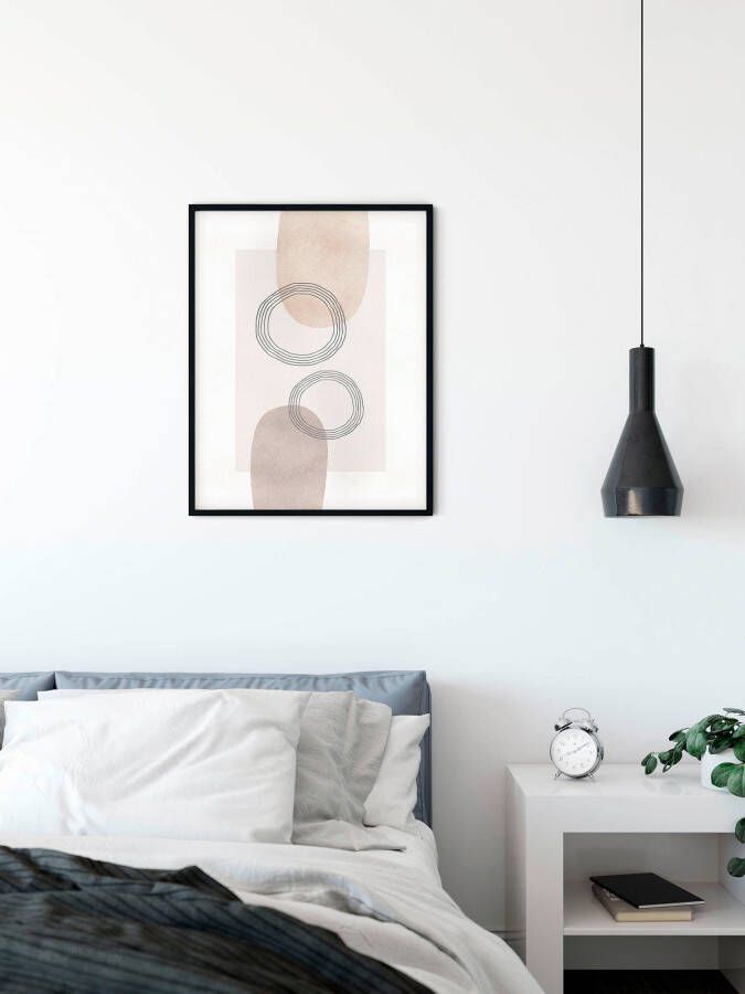 Komar Wanddecoratie Line Art Circles Wanddecoratie zonder lijst (1 stuk)