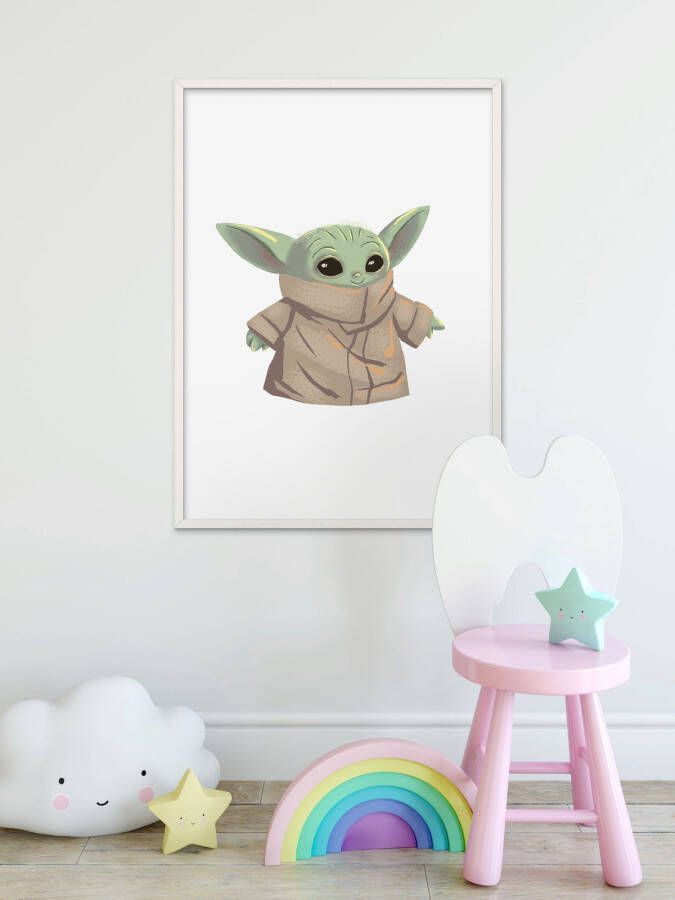 Komar Wanddecoratie Mandalorian The Child Cutie Wanddecoratie voor de kinderkamer zonder lijst (1 stuk)