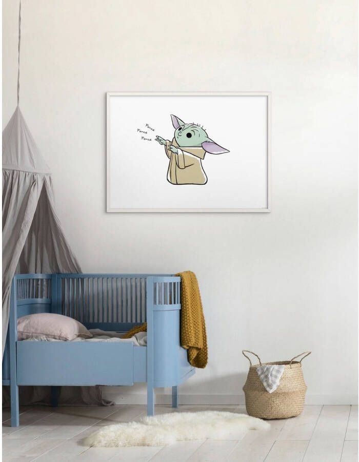 Komar Wanddecoratie Mandalorian The Child Sweet Force Wanddecoratie voor de kinderkamer zonder lijst (1 stuk)
