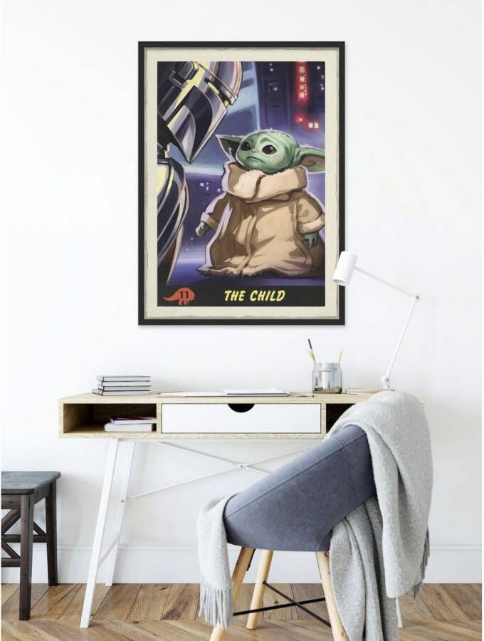 Komar Wanddecoratie Mandalorian The Child Trading Card Wanddecoratie voor de kinderkamer zonder lijst (1 stuk)