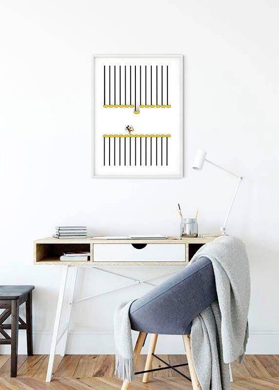 Komar Wanddecoratie Mickey Mouse Footlines Wanddecoratie voor de kinderkamer zonder lijst (1 stuk)