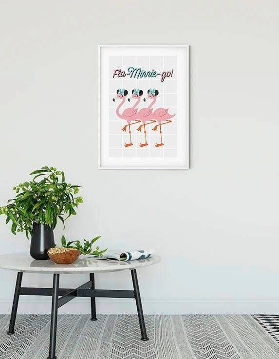 Komar Wanddecoratie Minnie Mouse Fla-Minnie-go Wanddecoratie voor de kinderkamer zonder lijst (1 stuk)