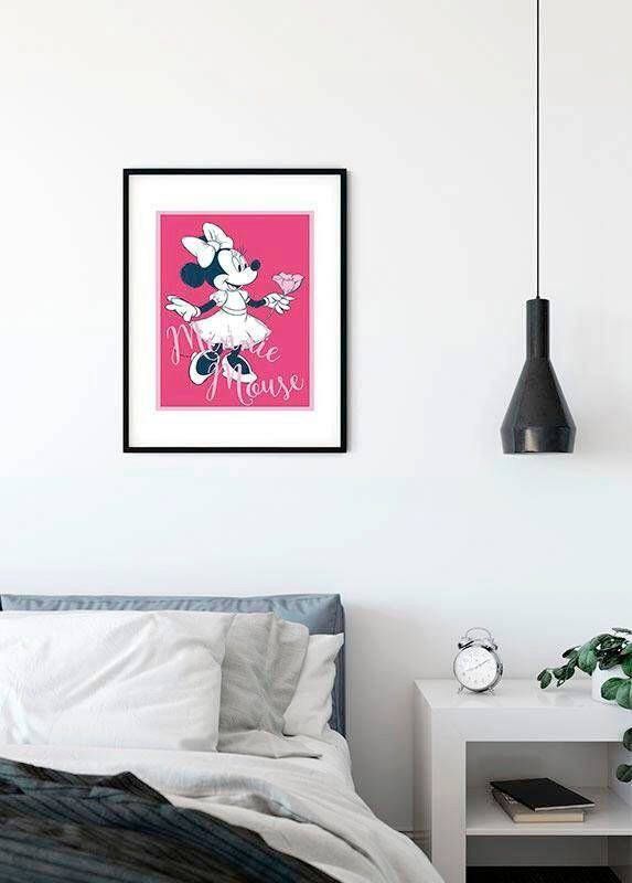 Komar Wanddecoratie Minnie Mouse Girlie Wanddecoratie voor de kinderkamer zonder lijst (1 stuk)