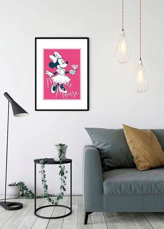 Komar Wanddecoratie Minnie Mouse Girlie Wanddecoratie voor de kinderkamer zonder lijst (1 stuk)