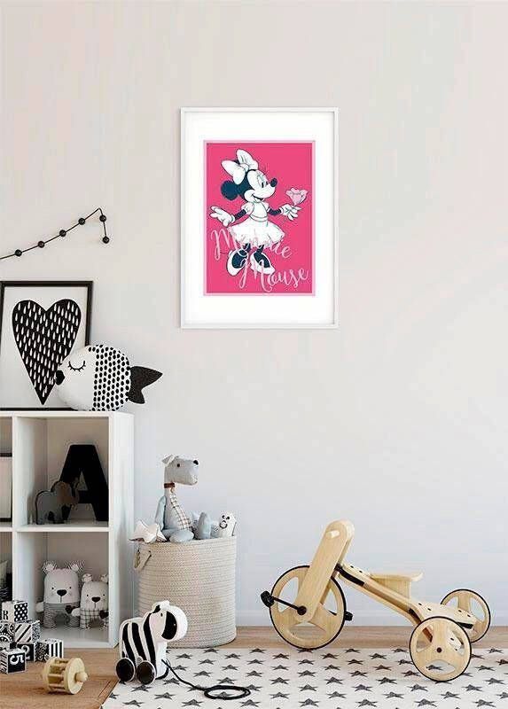 Komar Wanddecoratie Minnie Mouse Girlie Wanddecoratie voor de kinderkamer zonder lijst (1 stuk)