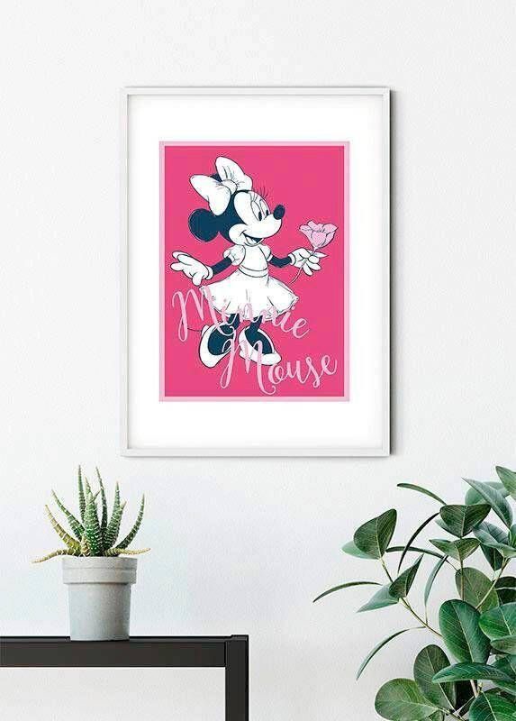 Komar Wanddecoratie Minnie Mouse Girlie Wanddecoratie voor de kinderkamer zonder lijst (1 stuk)