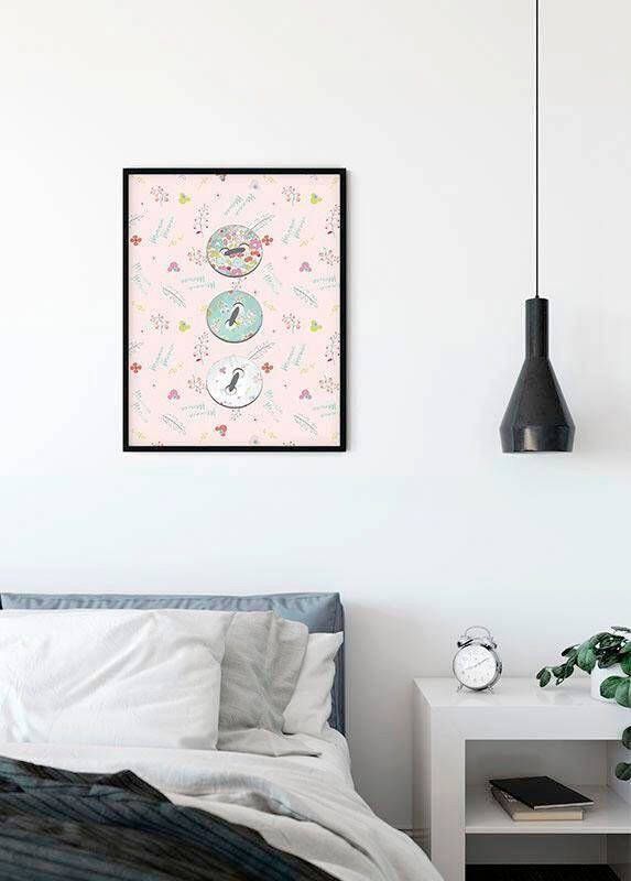 Komar Wanddecoratie Minnie Mouse Knoppen Wanddecoratie voor de kinderkamer zonder lijst (1 stuk)