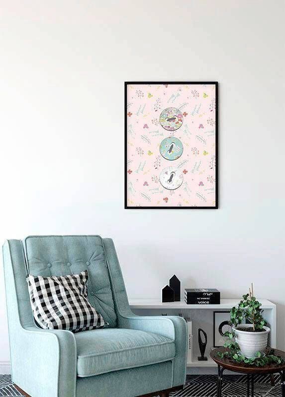 Komar Wanddecoratie Minnie Mouse Knoppen Wanddecoratie voor de kinderkamer zonder lijst (1 stuk)