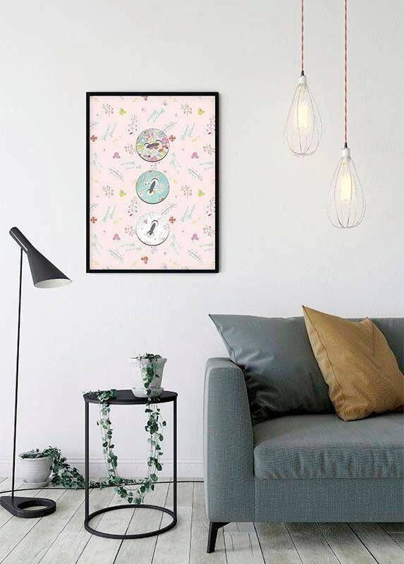 Komar Wanddecoratie Minnie Mouse Knoppen Wanddecoratie voor de kinderkamer zonder lijst (1 stuk)
