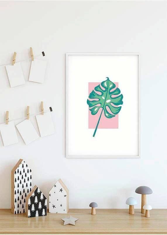 Komar Wanddecoratie Minnie Mouse Leaf Wanddecoratie voor de kinderkamer zonder lijst (1 stuk)
