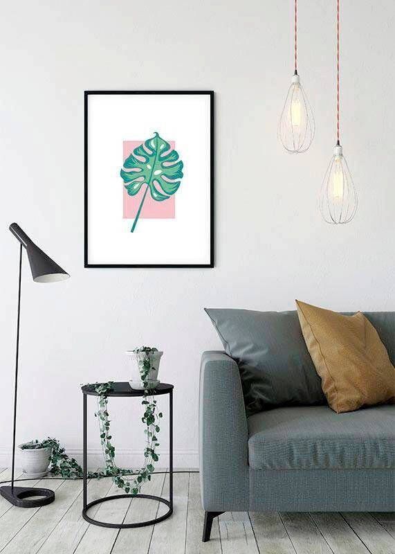 Komar Wanddecoratie Minnie Mouse Leaf Wanddecoratie voor de kinderkamer zonder lijst (1 stuk)