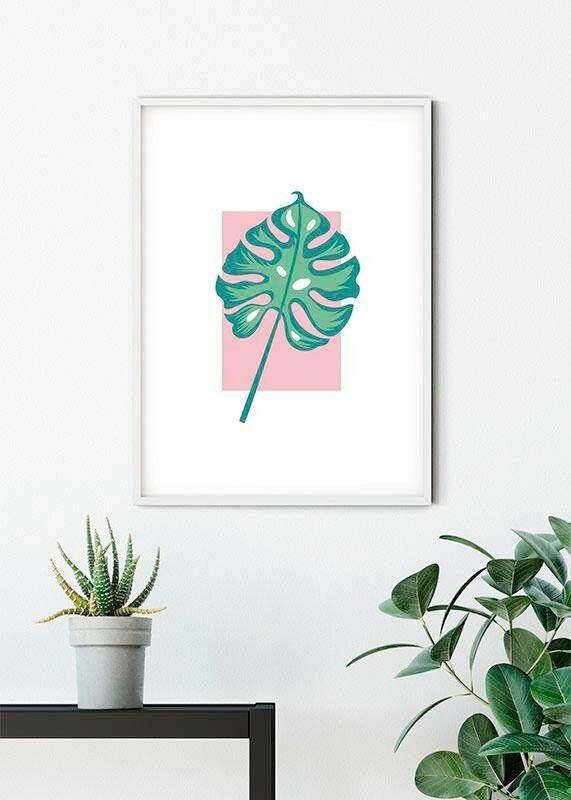 Komar Wanddecoratie Minnie Mouse Leaf Wanddecoratie voor de kinderkamer zonder lijst (1 stuk)