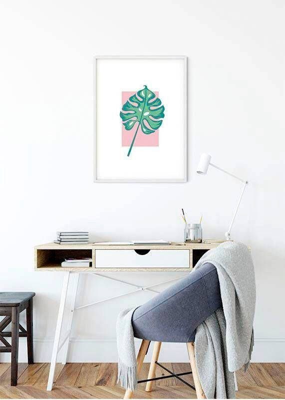 Komar Wanddecoratie Minnie Mouse Leaf Wanddecoratie voor de kinderkamer zonder lijst (1 stuk)