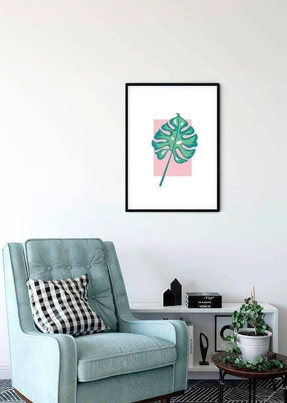 Komar Wanddecoratie Minnie Mouse Leaf Wanddecoratie voor de kinderkamer zonder lijst (1 stuk)