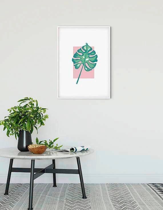 Komar Wanddecoratie Minnie Mouse Leaf Wanddecoratie voor de kinderkamer zonder lijst (1 stuk)