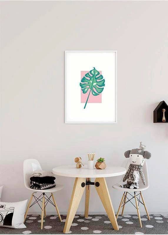 Komar Wanddecoratie Minnie Mouse Leaf Wanddecoratie voor de kinderkamer zonder lijst (1 stuk)