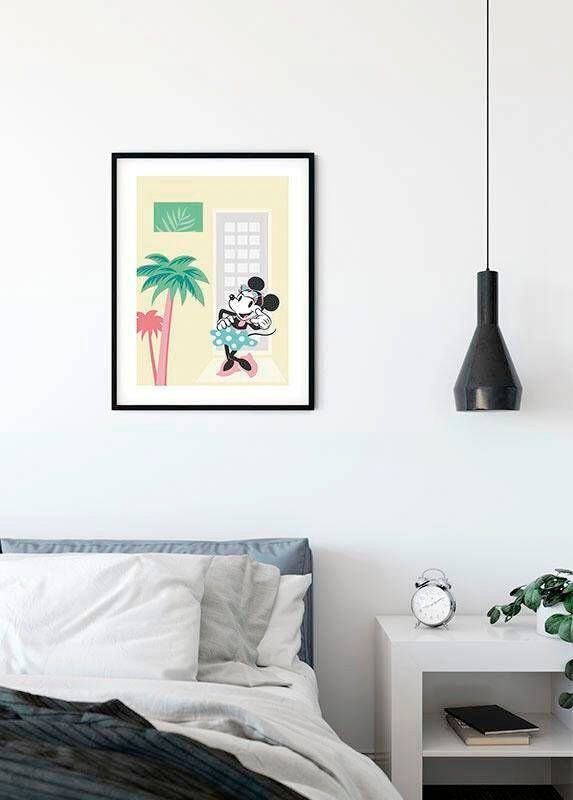 Komar Wanddecoratie Minnie Mouse Palms Wanddecoratie voor de kinderkamer zonder lijst (1 stuk)