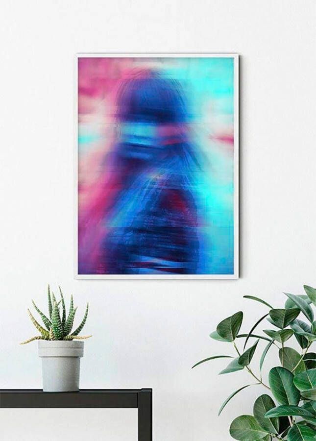 Komar Wanddecoratie Neon Girl Wanddecoratie zonder lijst (1 stuk)