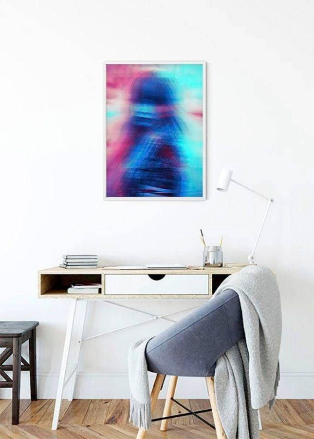 Komar Wanddecoratie Neon Girl Wanddecoratie zonder lijst (1 stuk)