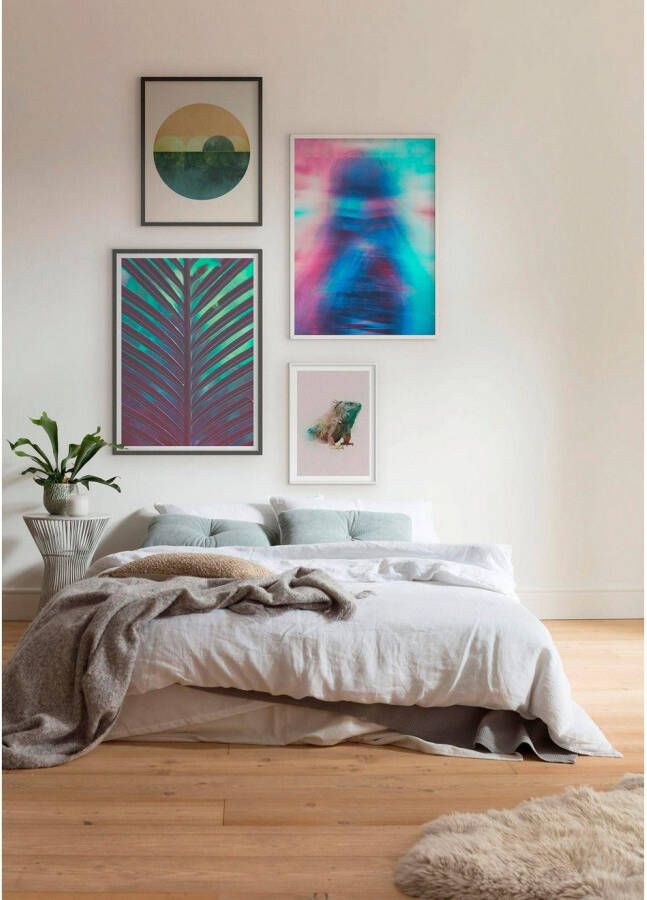 Komar Wanddecoratie Neon Girl Wanddecoratie zonder lijst (1 stuk)