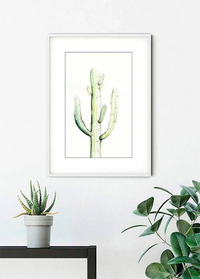 Komar Wanddecoratie Saguaro Watercolor Wanddecoratie zonder lijst (1 stuk)
