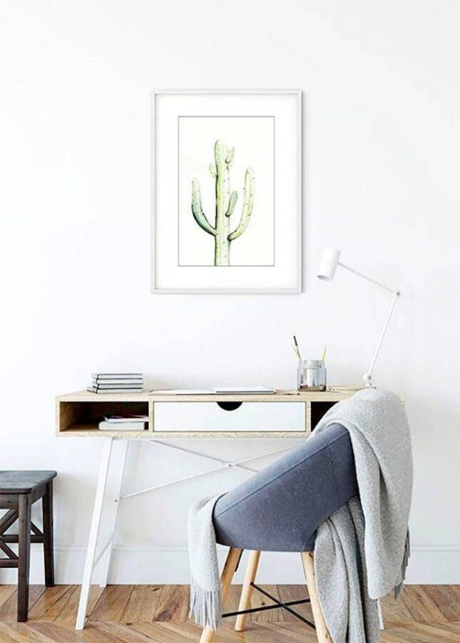 Komar Wanddecoratie Saguaro Watercolor Wanddecoratie zonder lijst (1 stuk)