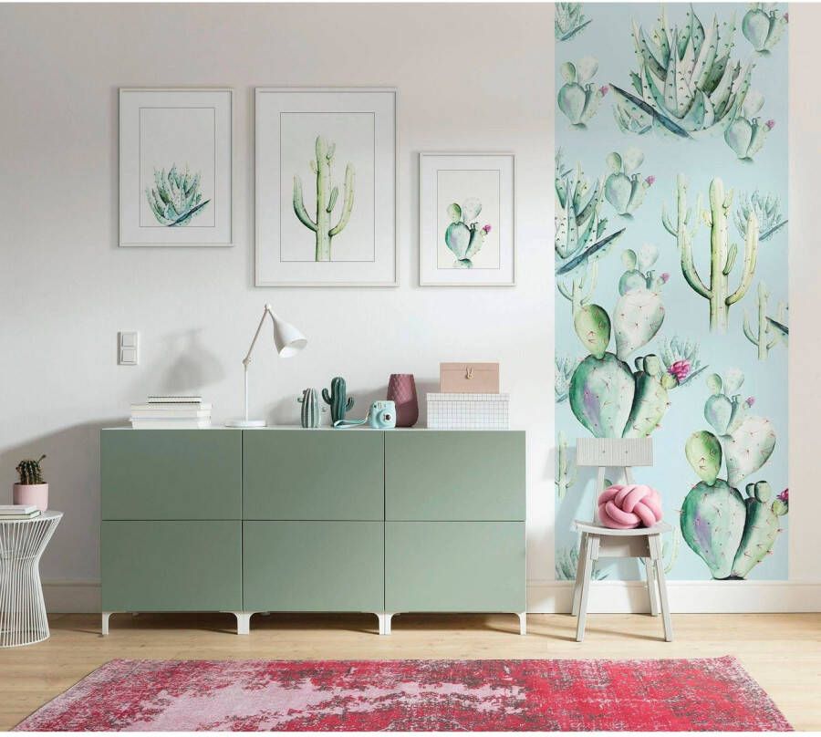 Komar Wanddecoratie Saguaro Watercolor Wanddecoratie zonder lijst (1 stuk)
