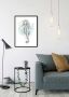 Komar Wanddecoratie Sea Horse Watercolor Wanddecoratie zonder lijst (1 stuk) - Thumbnail 5