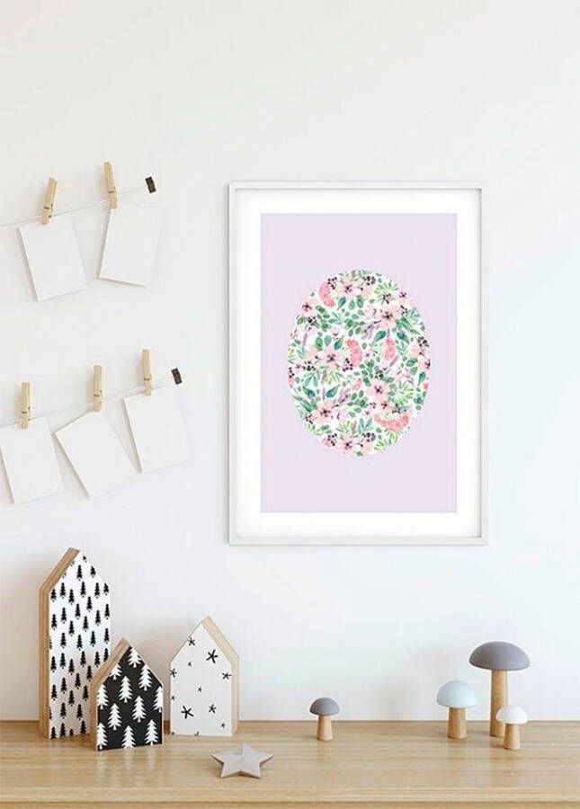 Komar Wanddecoratie Shelly Patterns Lavender Wanddecoratie zonder lijst (1 stuk)