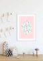 Komar Wanddecoratie Shelly Patterns roos Wanddecoratie zonder lijst (1 stuk) - Thumbnail 2
