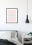 Komar Wanddecoratie Shelly Patterns roos Wanddecoratie zonder lijst (1 stuk) - Thumbnail 3