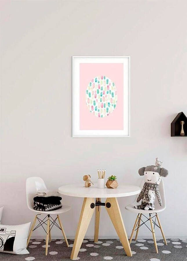 Komar Wanddecoratie Shelly Patterns roos Wanddecoratie zonder lijst (1 stuk)