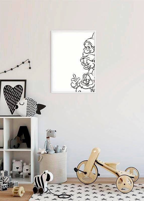 Komar Wanddecoratie Snow white Dwarves Wanddecoratie voor de kinderkamer zonder lijst (1 stuk)