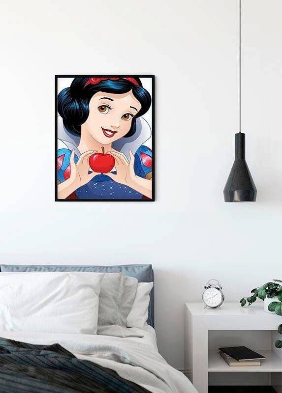 Komar Wanddecoratie Snow white portret Wanddecoratie voor de kinderkamer zonder lijst