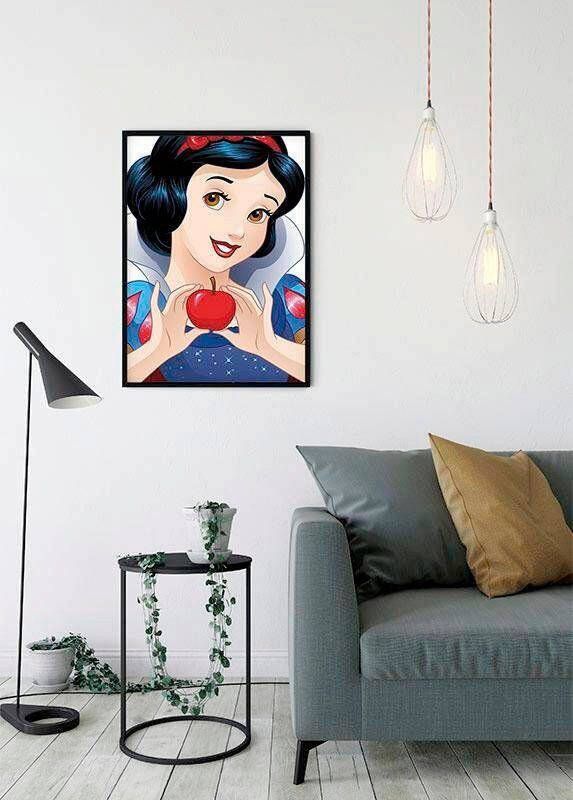 Komar Wanddecoratie Snow white portret Wanddecoratie voor de kinderkamer zonder lijst