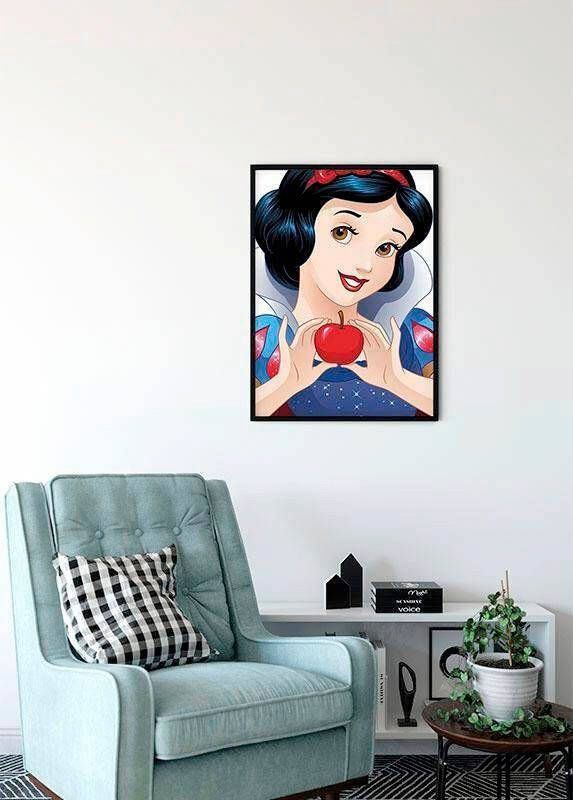 Komar Wanddecoratie Snow white portret Wanddecoratie voor de kinderkamer zonder lijst (1 stuk)