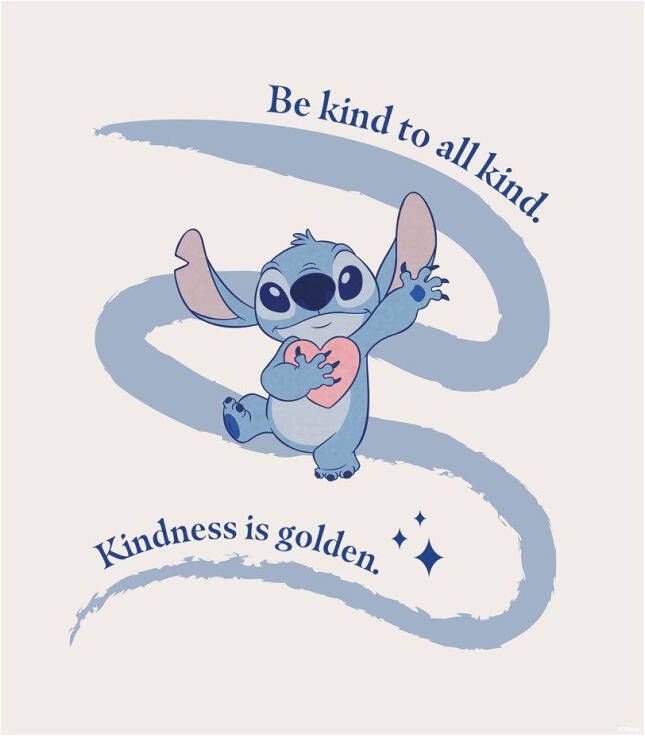 Komar Wanddecoratie artprint Stitch Kindness grootte 30 x 40 cm (1 stuk)