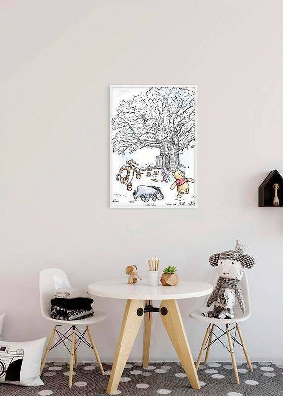 Komar Wanddecoratie Winnie the Pooh Playground Wanddecoratie voor de kinderkamer zonder lijst (1 stuk)