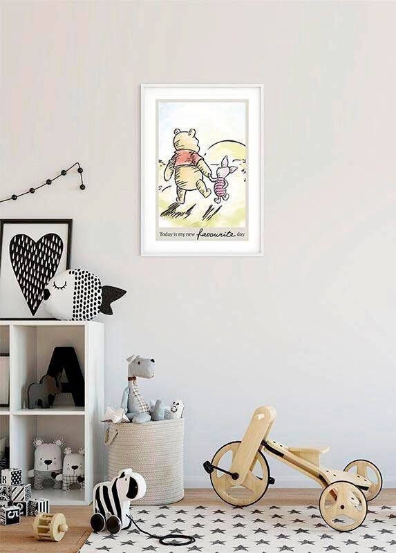 Komar Wanddecoratie Winnie the Pooh Today Wanddecoratie voor de kinderkamer zonder lijst (1 stuk)