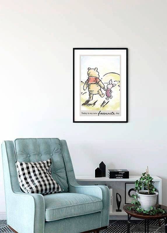 Komar Wanddecoratie Winnie the Pooh Today Wanddecoratie voor de kinderkamer zonder lijst (1 stuk)