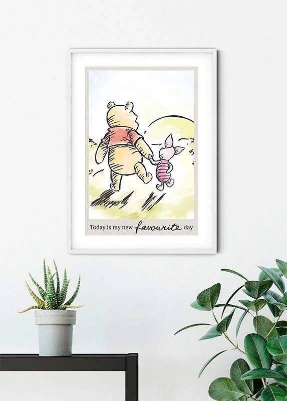 Komar Wanddecoratie Winnie the Pooh Today Wanddecoratie voor de kinderkamer zonder lijst (1 stuk)
