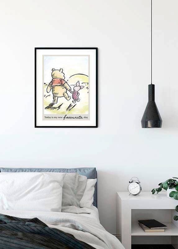 Komar Wanddecoratie Winnie the Pooh Today Wanddecoratie voor de kinderkamer zonder lijst (1 stuk)