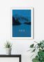 Komar Wanddecoratie Word Lake in Motion blue Wanddecoratie zonder lijst (1 stuk) - Thumbnail 2