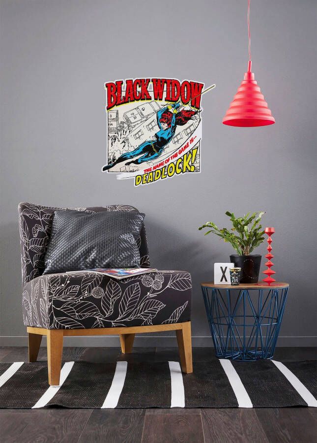 Komar Wandfolie Black Widow Comic Classic 50x70 cm (breedte x hoogte) zelfklevende wandtattoo (1 stuk)